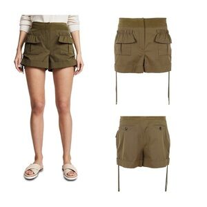 Carven Frill Trim Shorts on green - size 34 (US4)